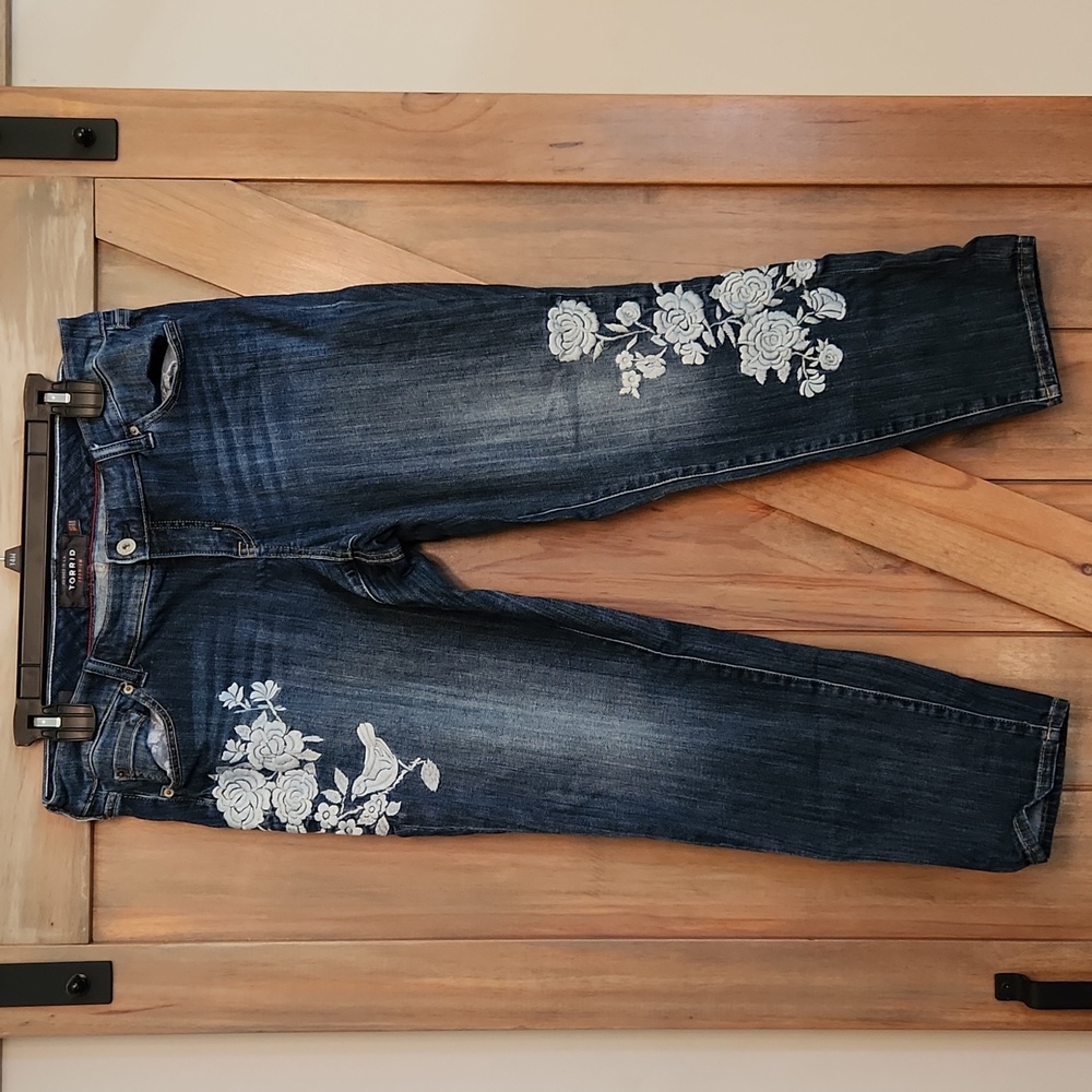 Embroidered Blue Jeans